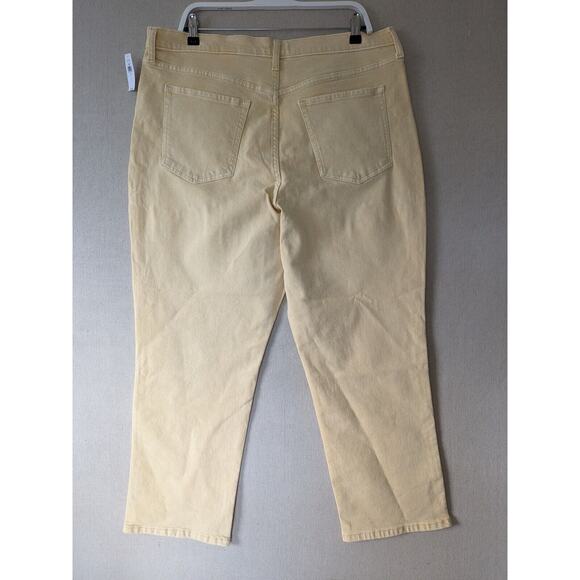 Banana Republic Hi-Rise Straight Ankle Button Fly Jeans Size 34 Poppy New - Picture 3 of 11